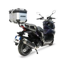 Top case GPR TECH compatible with  Sym ADX 125 2024/2026 e5 Plus Top Case Alpitech en aluminium, couleur argent avec plaque spécifique incluse Capacité Litres 26