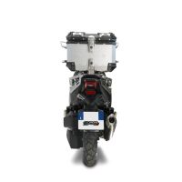Top case GPR TECH compatible with  Sym ADX 125 2024/2026 e5 Plus Top Case Alpitech en aluminium, couleur argent avec plaque spécifique incluse Capacité Litres 26