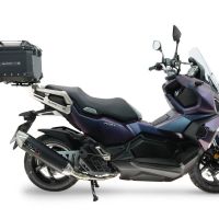 GPR pot echappement compatible avec Sym ADX 125 2024-2026, Furore-X Scooter, Système d'échappement complet avec tube de liaison et réducteur de bruit amovible 