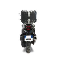 Top case GPR TECH compatible with  Sym ADX 125 2024/2026 e5 Plus Top Case Alpitech en aluminium, couleur noire avec plaque spécifique incluse Capacité Litres 35