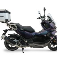 Top case GPR TECH compatible with  Sym ADX 125 2024/2026 e5 Plus Top Case Alpitech en aluminium, couleur argent avec plaque spécifique incluse Capacité Litres 45