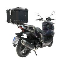 Top case GPR TECH compatible with  Sym ADX 125 2024/2026 e5 Plus Top Case Alpitech en aluminium, couleur noire avec plaque spécifique incluse Capacité Litres 45