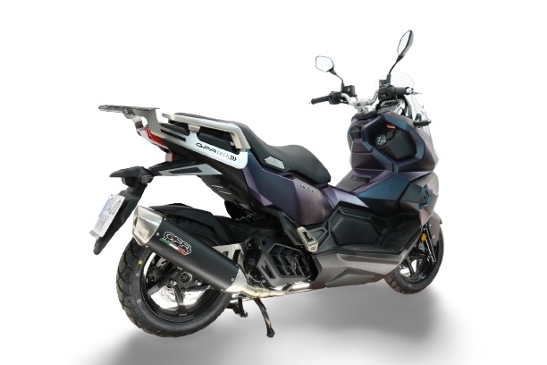 GPR pot echappement compatible avec Sym ADX 125 2024-2026, Furore-X Scooter, Système d'échappement complet homologué avec réducteur de bruit amovible et catalyseur 