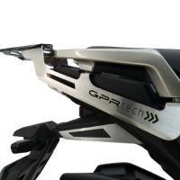 Top case GPR TECH compatible with  Sym ADX 125 2024/2026 e5 Plus Top Case Alpitech en aluminium, couleur argent avec plaque spécifique incluse Capacité Litres 26