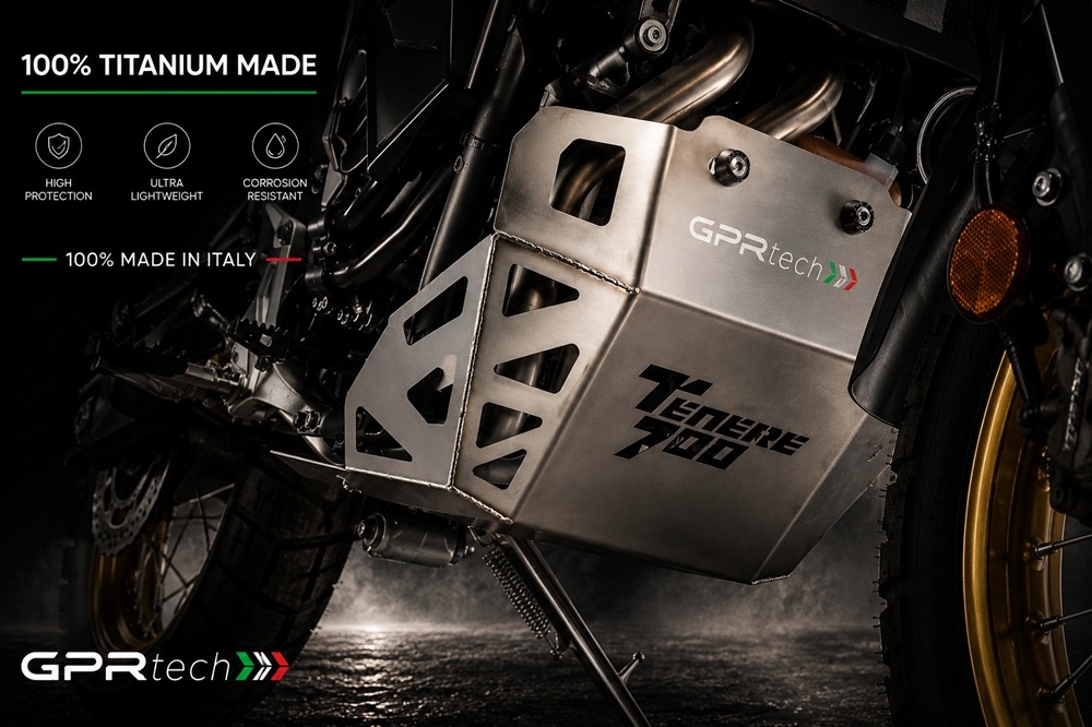 GPR TECH compatible with  Yamaha Tenere 700 2019/2020 e4 Sabot moteur en titane 