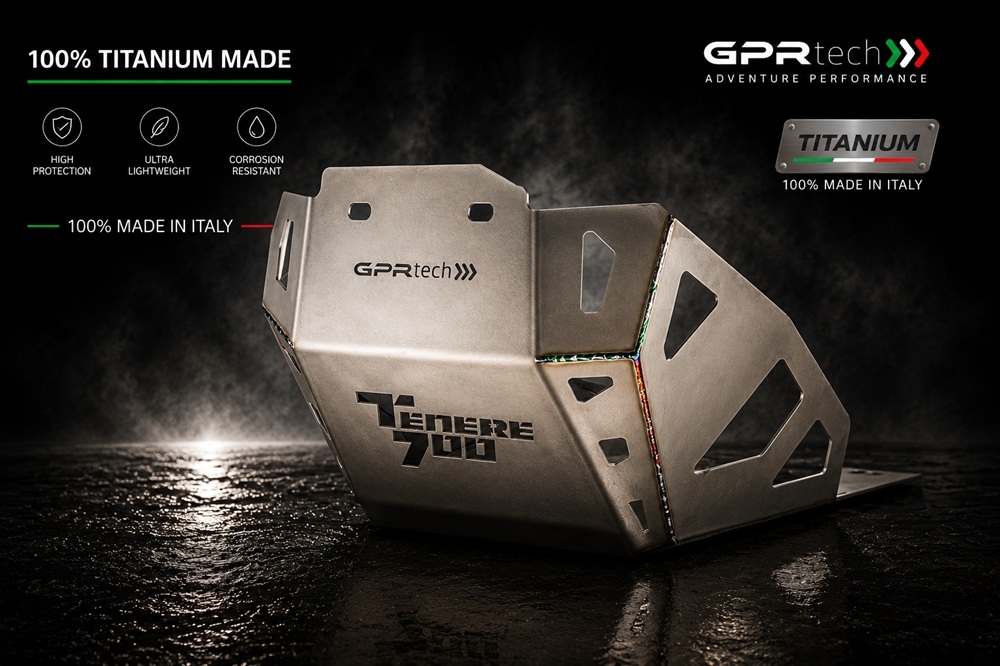 GPR TECH compatible with  Yamaha Tenere 700 2019/2020 e4 Sabot moteur en titane 