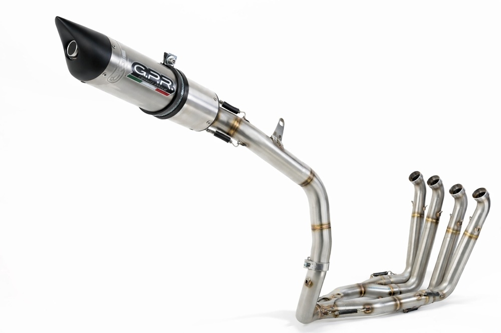 GPR pot echappement compatible avec Honda Cbr 600 Rr 2024-2026, Tiburon Titanium, Pot d'échappement complet racing, compris de collecteur et db killer amovible, sans homologation 