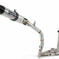 GPR pot echappement compatible avec Honda Cbr 600 Rr 2007-2023, Tiburon Titanium, Pot d'échappement complet racing, compris de collecteur et db killer amovible, sans homologation 