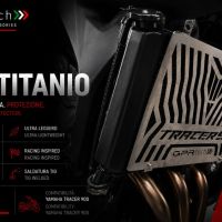 GPR TECH compatible with  Yamaha Tracer 9 GT 2021/2024 Protecteur de radiateur en titane 