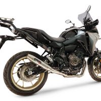 GPR exhaust compatible with Yamaha Tracer 700 GT 2019-2020, Deeptone Inox, Full system exhaust, including removable db killer 