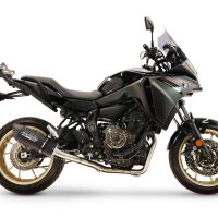 GPR exhaust compatible with Yamaha Tracer 7 2021-2024, Furore Nero, Full system exhaust, including removable db killer 