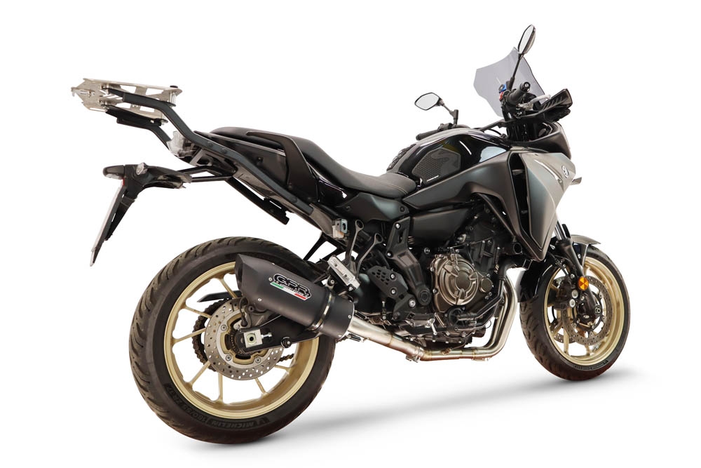 GPR exhaust compatible with Yamaha Tracer 700 2016-2019, Furore Nero, Full system exhaust, including removable db killer 