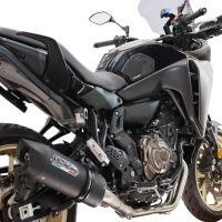 GPR exhaust compatible with Yamaha Tracer 700 2016-2019, Furore Nero, Full system exhaust, including removable db killer 