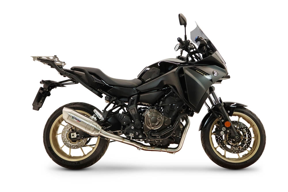 GPR pot echappement compatible avec Yamaha Tracer 700 2016-2019, Furore-X Inox, Pot échappement complet, non légal pour les pays de l'UE, avec db killer amovible 