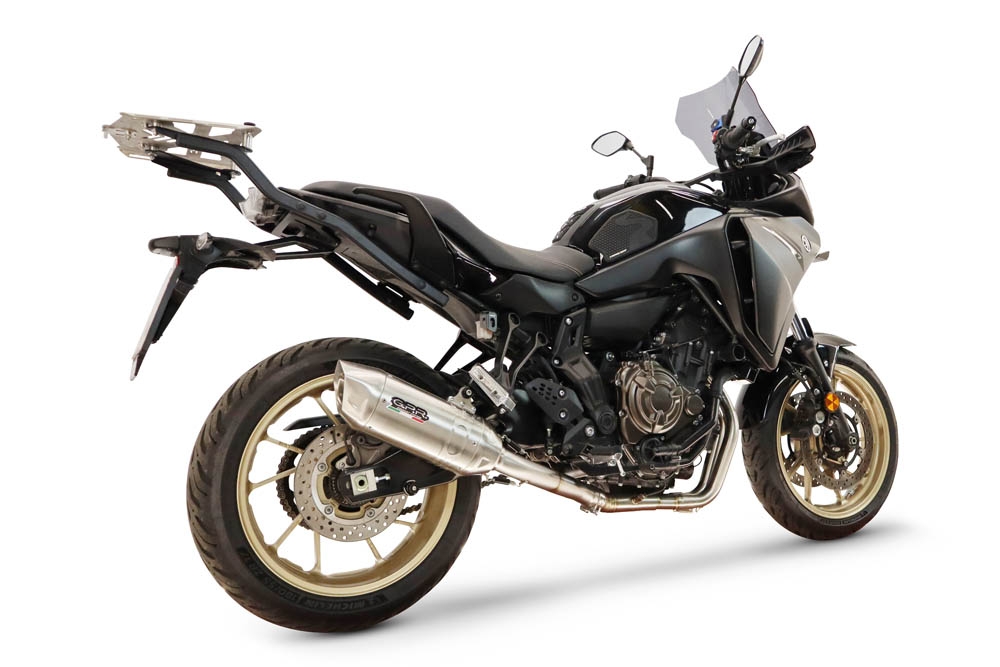 GPR pot echappement compatible avec Yamaha Tracer 700 2016-2019, Furore-X Inox, Pot échappement complet, non légal pour les pays de l'UE, avec db killer amovible 