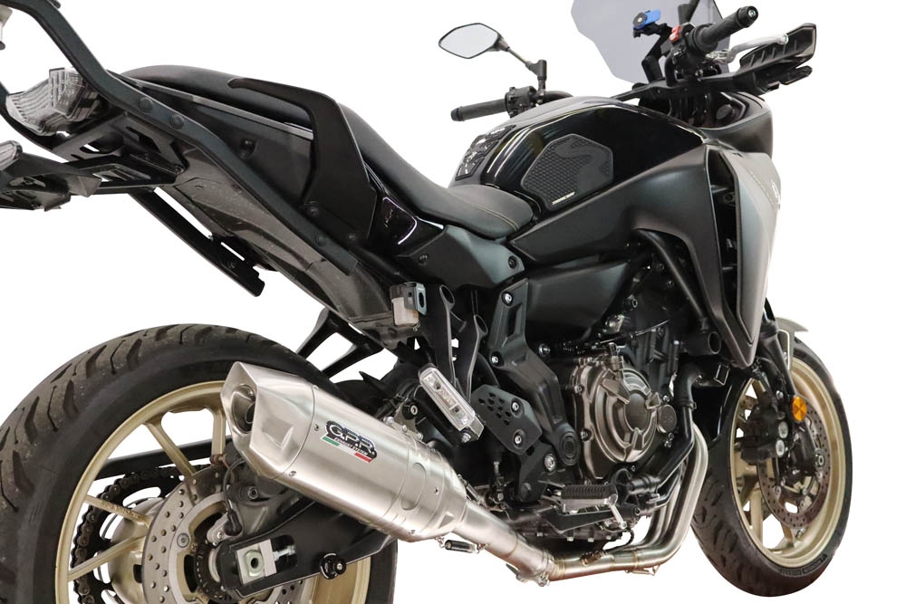GPR pot echappement compatible avec Yamaha Tracer 700 2016-2019, Furore-X Inox, Pot échappement complet, non légal pour les pays de l'UE, avec db killer amovible 