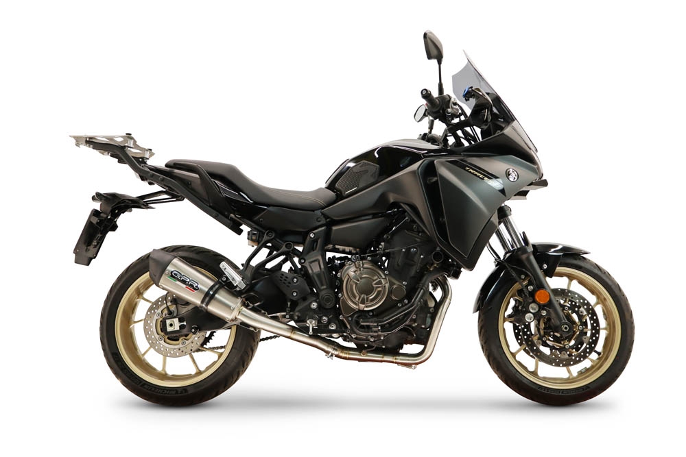 GPR exhaust compatible with Yamaha Tracer 700 GT 2019-2020, New Grand Prix Evo Titanium, Full system exhaust including removable db killer and catalyst, EPA-compliant 