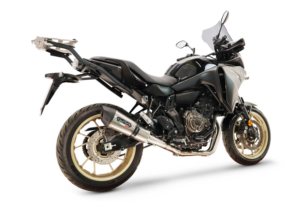 GPR exhaust compatible with Yamaha Tracer 700 GT 2019-2020, New Grand Prix Evo Titanium, Full system exhaust including removable db killer and catalyst, EPA-compliant 