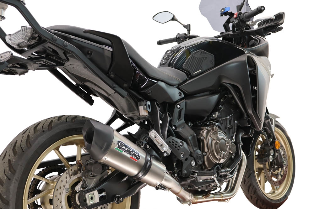 GPR exhaust compatible with Yamaha Tracer 700 GT 2019-2020, New Grand Prix Evo Titanium, Full system exhaust including removable db killer and catalyst, EPA-compliant 