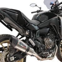 GPR exhaust compatible with Yamaha Tracer 700 GT 2019-2020, New Grand Prix Evo Titanium, Full system exhaust including removable db killer and catalyst, EPA-compliant 