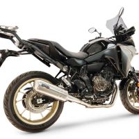 GPR exhaust compatible with Yamaha Tracer 700 2020-2021, Satinox , Full system exhaust including removable db killer and catalyst, EPA-compliant 