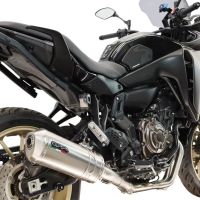 GPR exhaust compatible with Yamaha Tracer 700 2020-2021, Satinox , Full system exhaust including removable db killer and catalyst, EPA-compliant 