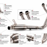 GPR pot echappement compatible avec Yamaha YZF R7 2021-2024, GP-Revo Black Titanium, Homologué et légal, système d'échappement complet avec catalyseur et db killer amovible 