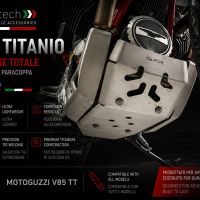 GPR TECH compatible with  Moto Guzzi V85 TT 2019/2020 e4 Sabot moteur en titane 