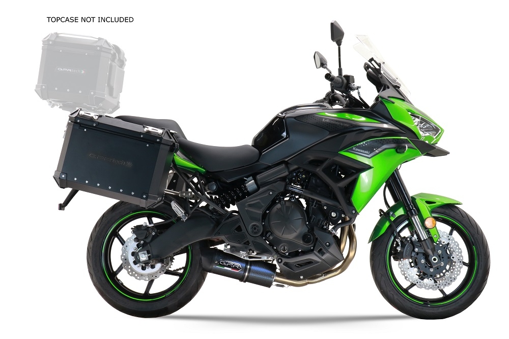 GPR TECH compatible with  Kawasaki Versys 650 2017/2020 e4 GPR TECH Pair of side cases aluminum made, black color with specific pannier holder Capacity 38 LT. + 38 LT.
