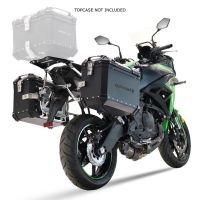 GPR TECH compatible with  Kawasaki Versys 650 2017/2020 e4 GPR TECH Pair of side cases aluminum made, black color with specific pannier holder Capacity 38 LT. + 38 LT.