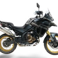 GPR pot echappement compatible avec  Voge 625DSX 2024-2025, Furore-X Acciaio Inox, Échappement légal, homologué,silencieux avec db killer amovible et tuyau de liaison spécifique 