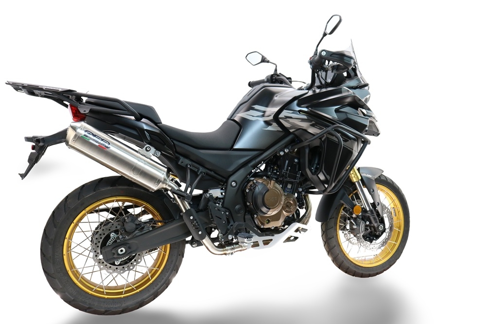 GPR exhaust compatible with Voge 625DSX 2024-2025, Satinox , Slip-on exhaust including removable db killer and link pipe, EPA-compliant 