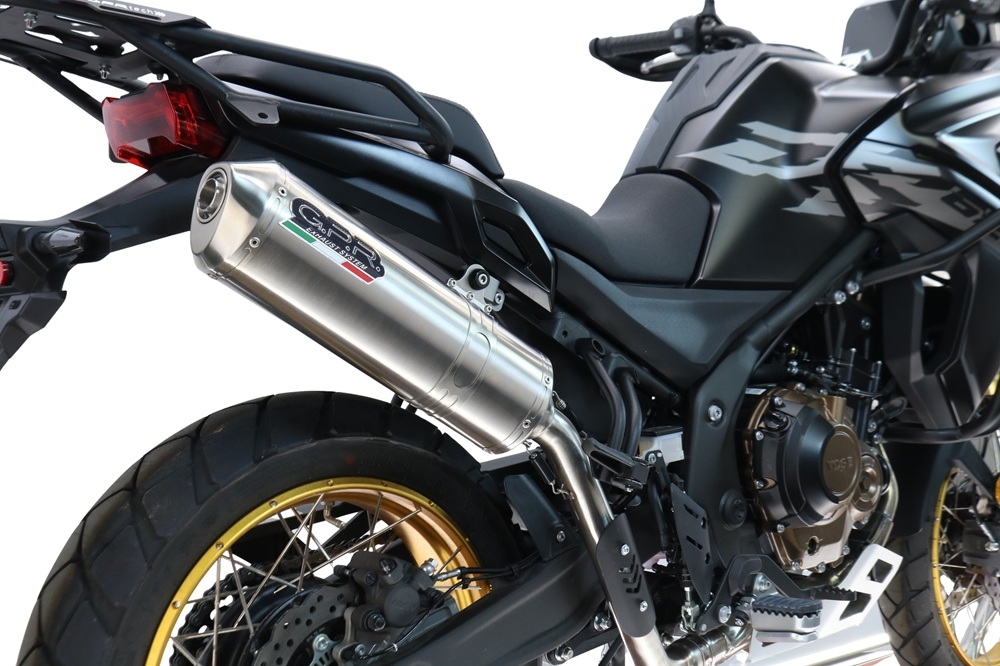 GPR exhaust compatible with Voge 625DSX 2024-2025, Satinox , Slip-on exhaust including removable db killer and link pipe, EPA-compliant 