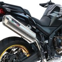 GPR exhaust compatible with Voge 625DSX 2024-2025, Satinox , Slip-on exhaust including removable db killer and link pipe, EPA-compliant 