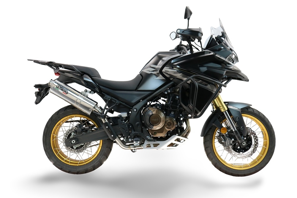 GPR pot echappement compatible avec Voge 625DSX 2024-2025, Trioval, Échappement légal, homologué,silencieux avec db killer amovible et tuyau de liaison spécifique 