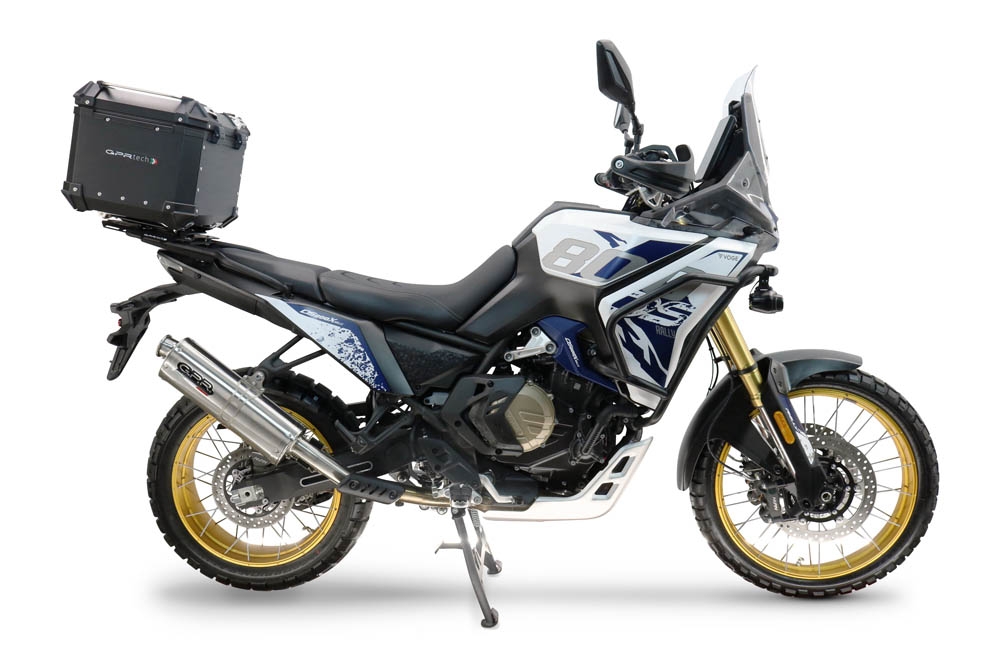 Top case GPR TECH compatible with  Voge DS 800 Rally 2025/2026 Top Case Alpitech en aluminium, couleur noire avec plaque spécifique incluse Capacité Litres 35