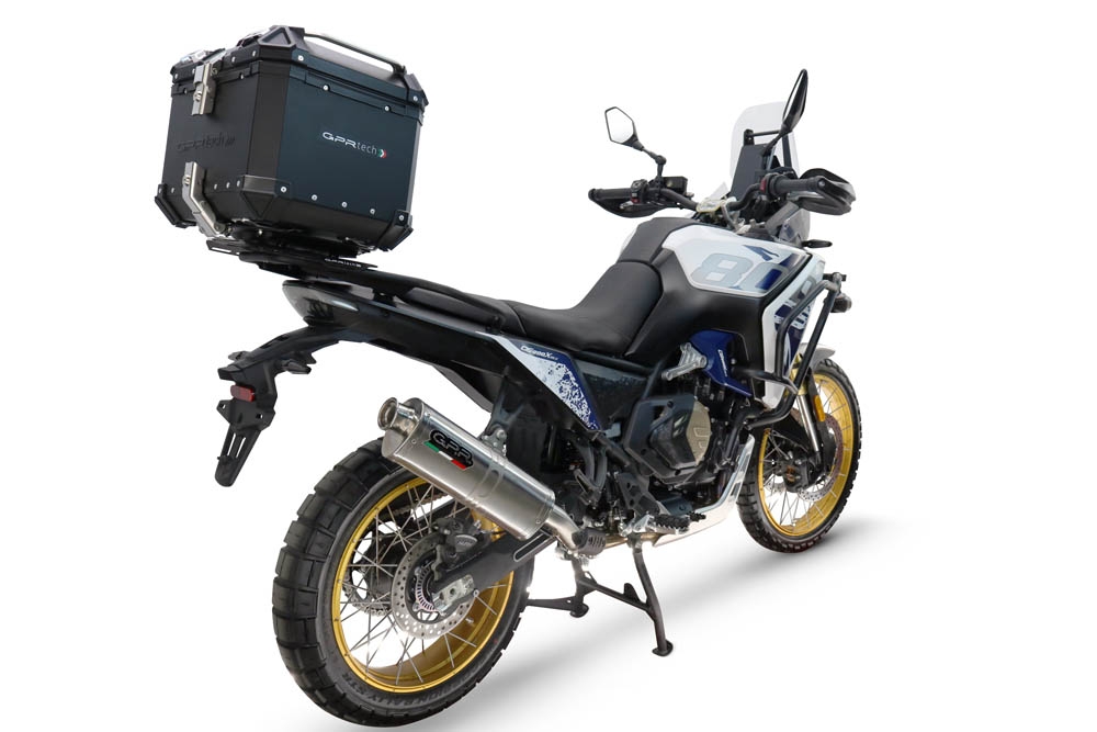 Top case GPR TECH compatible with  Voge DS 800 Rally 2025/2026 Top Case Alpitech en aluminium, couleur noire avec plaque spécifique incluse Capacité Litres 35