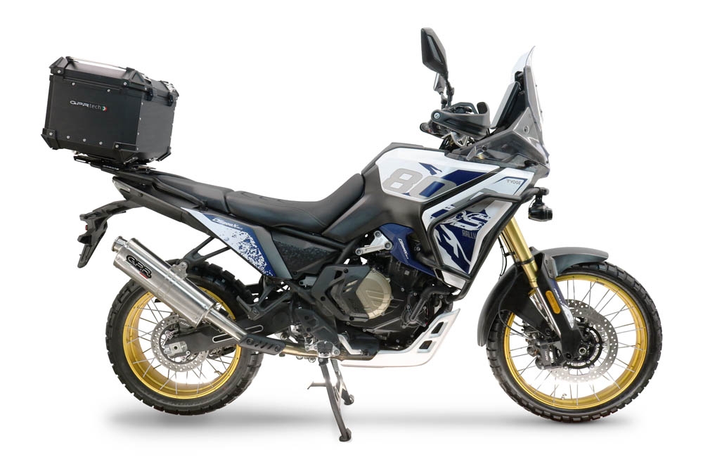 Top case GPR TECH compatible with  Voge DS 800 Rally 2025/2026 Top Case Alpitech en aluminium, couleur noire avec plaque spécifique incluse Capacité Litres 45