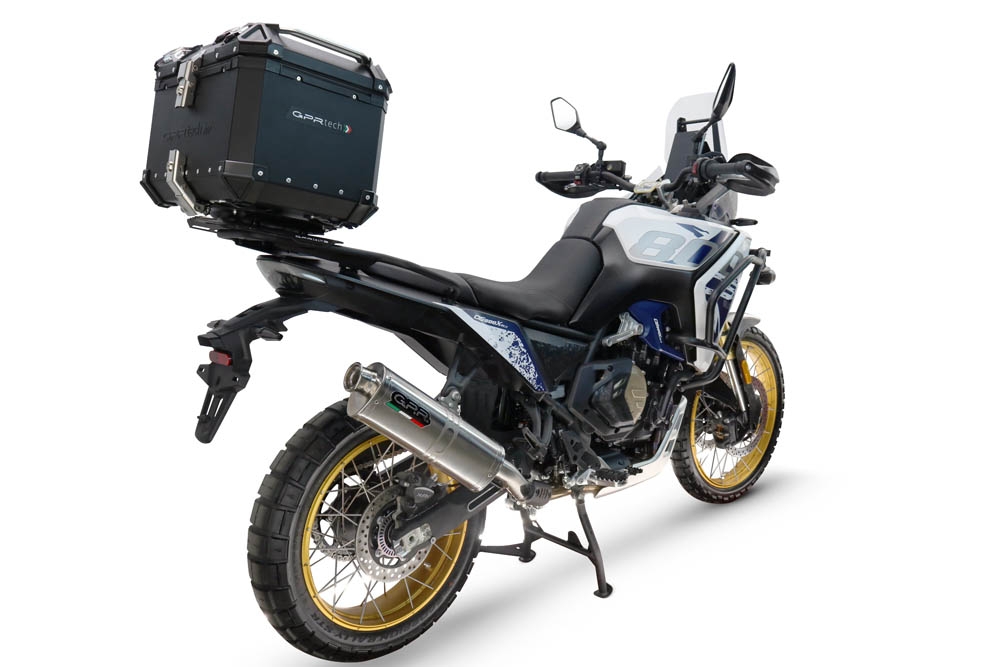 Top case GPR TECH compatible with  Voge DS 800 Rally 2025/2026 Top Case Alpitech en aluminium, couleur noire avec plaque spécifique incluse Capacité Litres 45