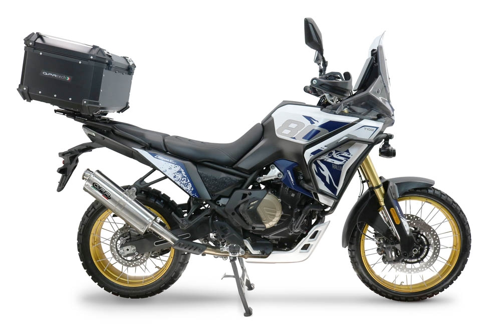 Top case GPR TECH compatible with  Voge DS 800 Rally 2025/2026 Top Case Alpitech en aluminium, couleur noire avec plaque spécifique incluse Capacité Litres 55