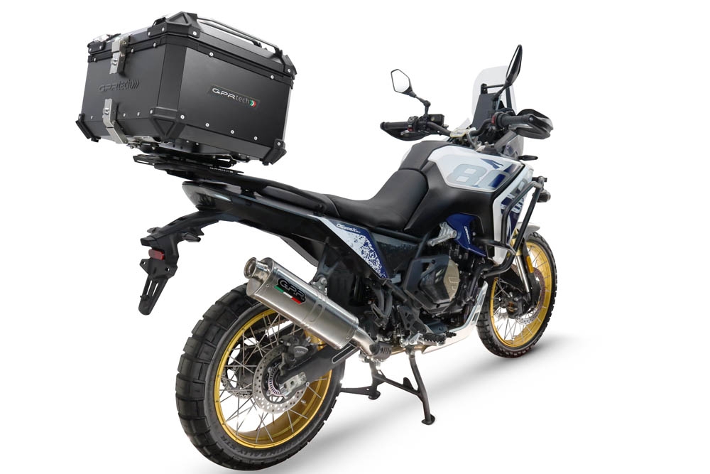 Top case GPR TECH compatible with  Voge DS 800 Rally 2025/2026 Top Case Alpitech en aluminium, couleur noire avec plaque spécifique incluse Capacité Litres 55