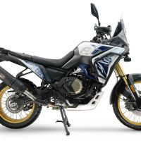 GPR exhaust compatible with  Voge DS 800 Rally 2025-2026, Furore-X Titanio Nero, Slip-on exhaust including removable db killer and link pipe 