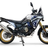 GPR pot echappement compatible avec  Voge DS 800 Rally 2025-2026, Furore-X Acciaio Inox, Pot echappement racing,silencieux avec db killer et des tuyaux de liaison sans homologation 