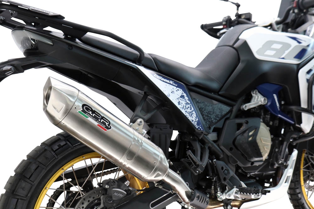 GPR pot echappement compatible avec  Voge DS 800 Rally 2025-2026, Furore-X Acciaio Inox, Pot echappement racing,silencieux avec db killer et des tuyaux de liaison sans homologation 