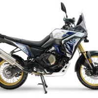 GPR pot echappement compatible avec  Voge DS 800 Rally 2025-2026, Satinox , Échappement légal, homologué,silencieux avec db killer amovible et tuyau de liaison spécifique 