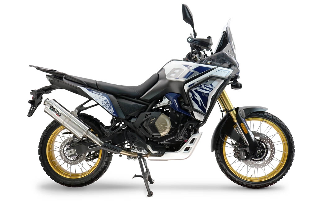 GPR pot echappement compatible avec  Voge DS 800 Rally 2025-2026, Trioval, Échappement légal, homologué,silencieux avec db killer amovible et tuyau de liaison spécifique 