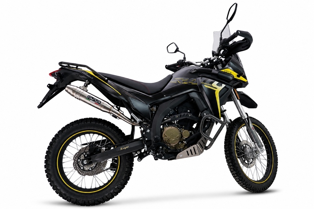 GPR pot echappement compatible avec Voge 300Rally 2025-2026, Deeptone Inox, Pot Echappement homologué pour les marchés non européens 