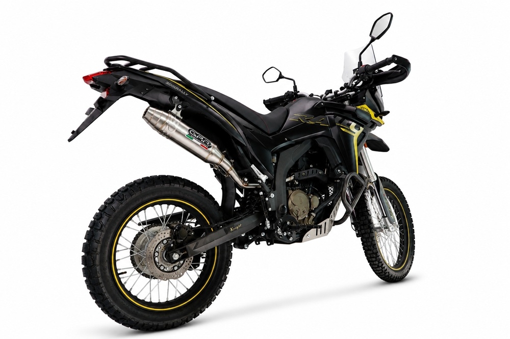 GPR pot echappement compatible avec Voge 300Rally 2025-2026, Deeptone Inox, Pot Echappement homologué pour les marchés non européens 