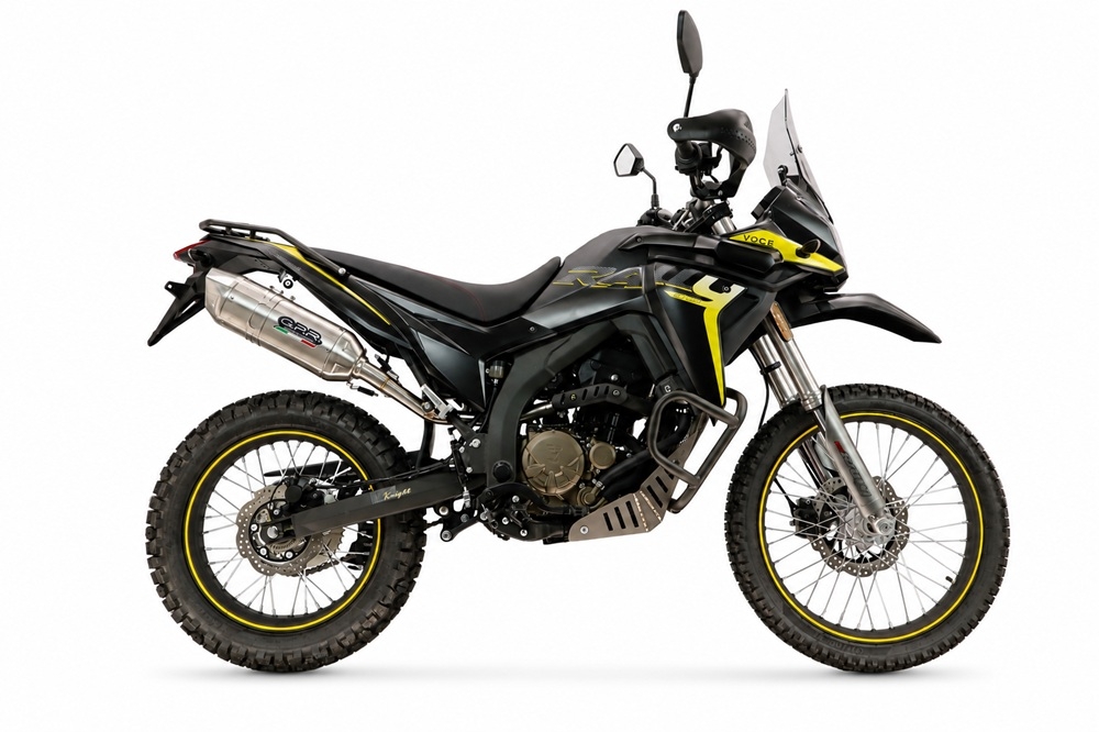 GPR pot echappement compatible avec Voge 300Rally 2025-2026, Furore-X Inox, Échappement légal, homologué,silencieux avec catalyseur, db killer amovible et tuyau de liaison spécifique 