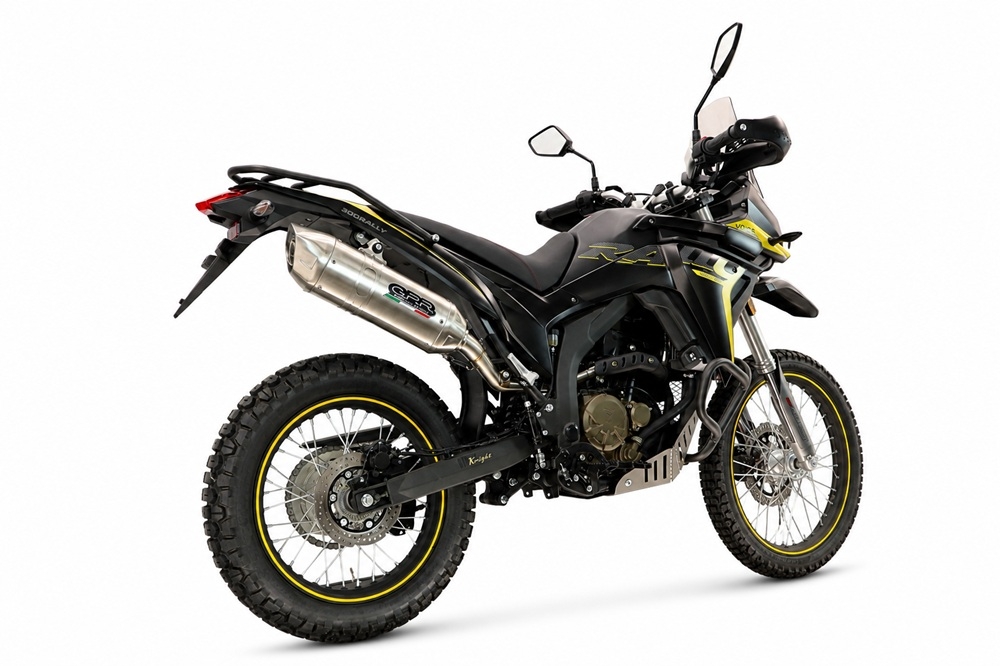 GPR pot echappement compatible avec Voge 300Rally 2025-2026, Furore-X Inox, Échappement légal, homologué,silencieux avec catalyseur, db killer amovible et tuyau de liaison spécifique 